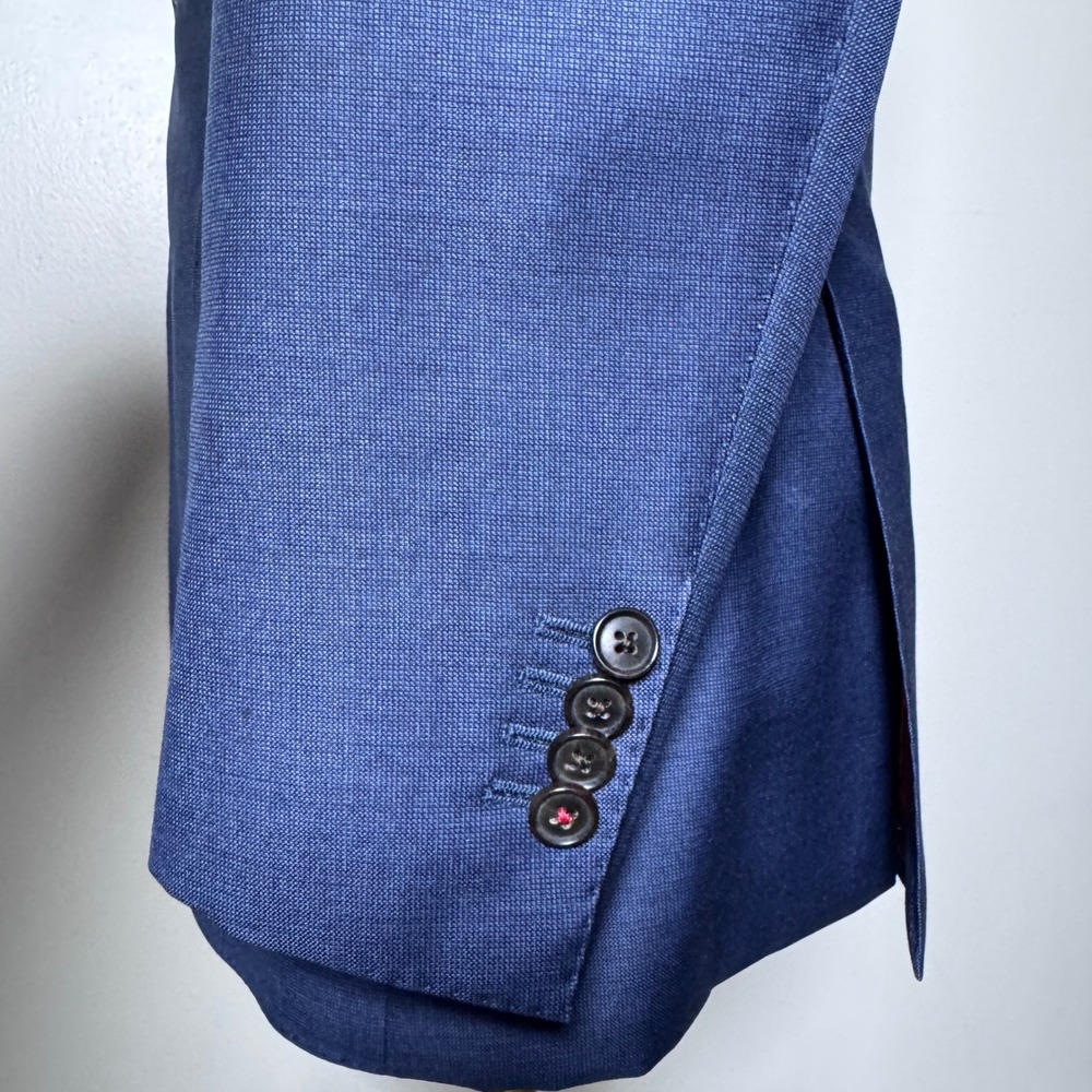 SuitSupply Sienna Suit Mens 38S 34W Blue Wool Vitale Barberis Canonico P3459I - Picture 4 of 8